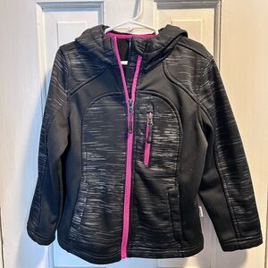 Magellan Outdoors Black Jacket with Pink Trim for Girls
